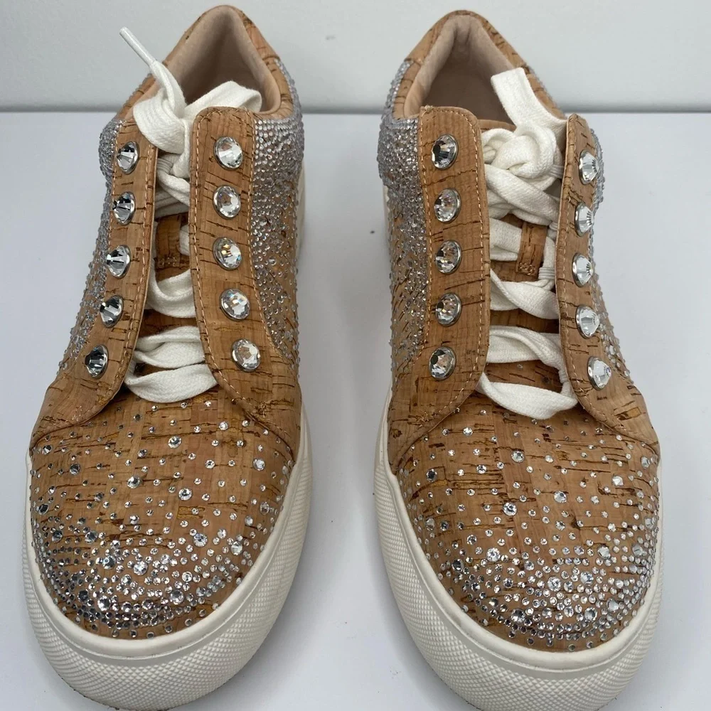 ALEX MARIE 4 Feature Technology Cork Sneaker Bling Embellished Sparkle